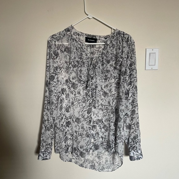 Anthropologie THE KOOPLES 70s Ruffled ditzy farmhouse Floral cottagecore blouse - Picture 6 of 9